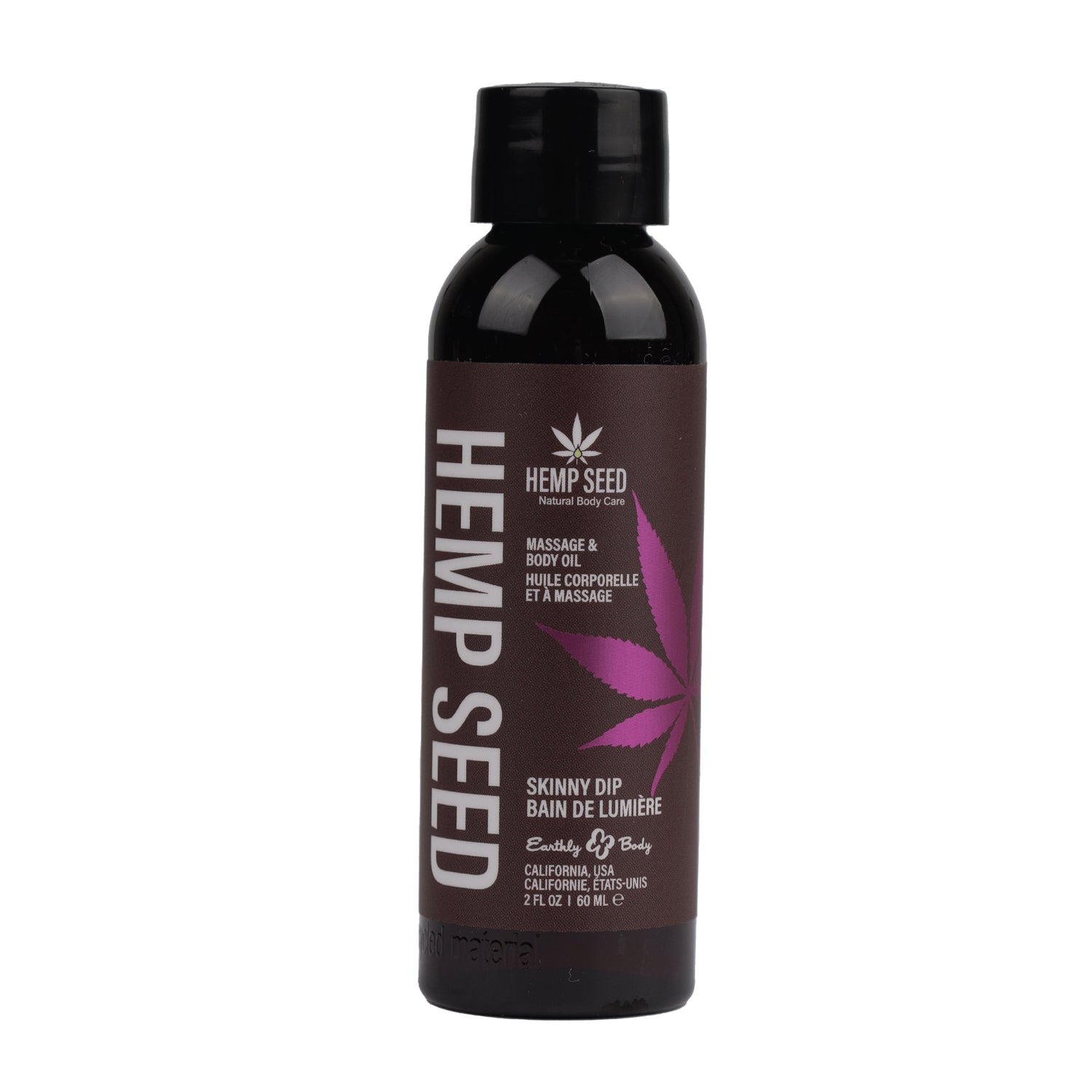 Earthly Body Hemp Seed Massage and Body Oil - Skinny Dip - 2 Fl. Oz/ 60ml — intimate product at Stuffgoodies