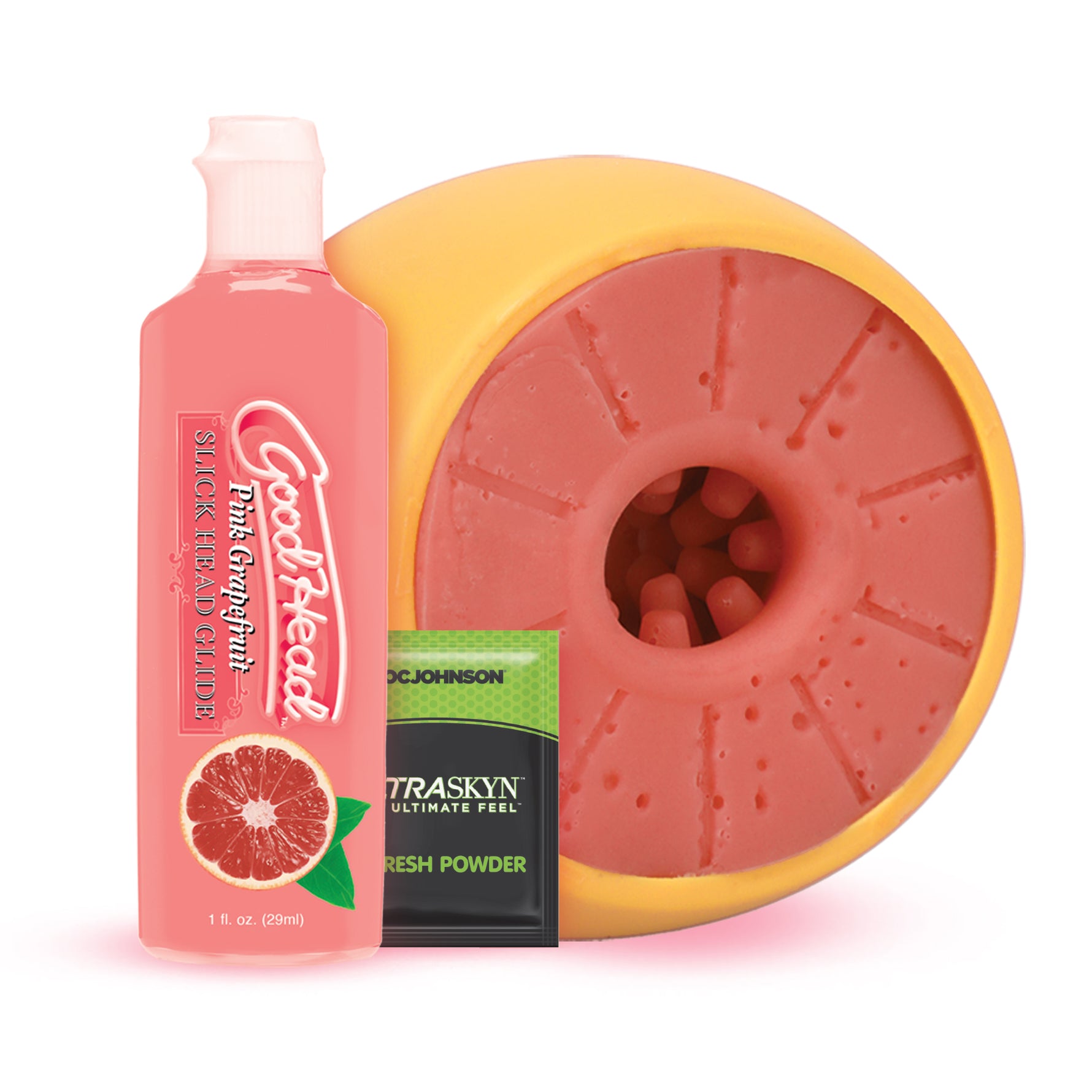"Goodhead - Grapefruit Blowjob Set - Yellow/pink DJ0682-35-BX"