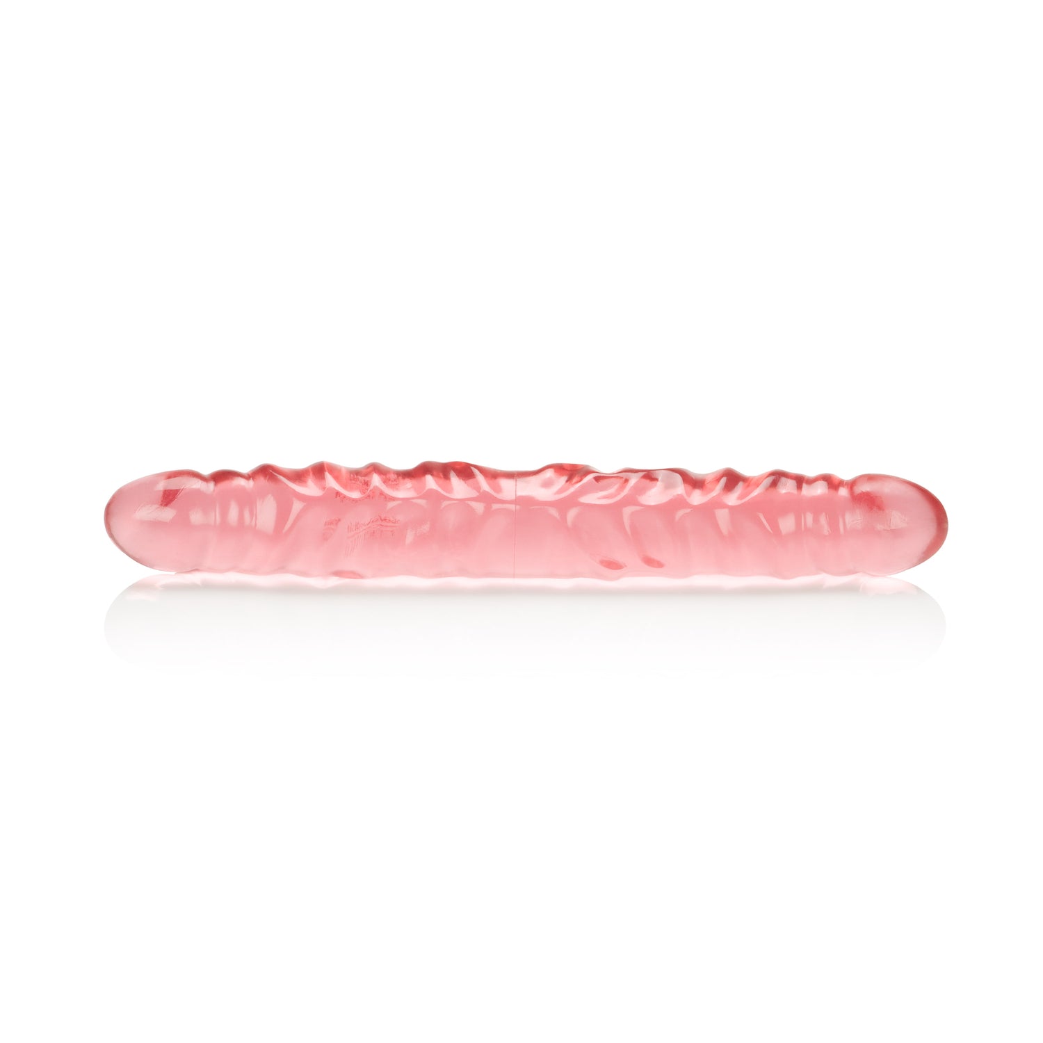 CalExotics Translucence 12 Inches Veined Double Dong - Pink — pink dildo at Stuffgoodies