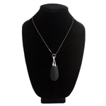 "10x Vibrating Silicone Teardrop Necklace - Black CH-AH103"