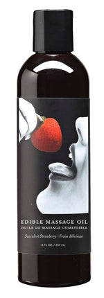 Earthly Body Edible Massage Oil - Strawberry - 8 Fl. Oz. — intimate product at Stuffgoodies
