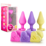 Blush Naughty Candy Hearts Display - 9 Pieces - Assorted Colors — anal toy at Stuffgoodies
