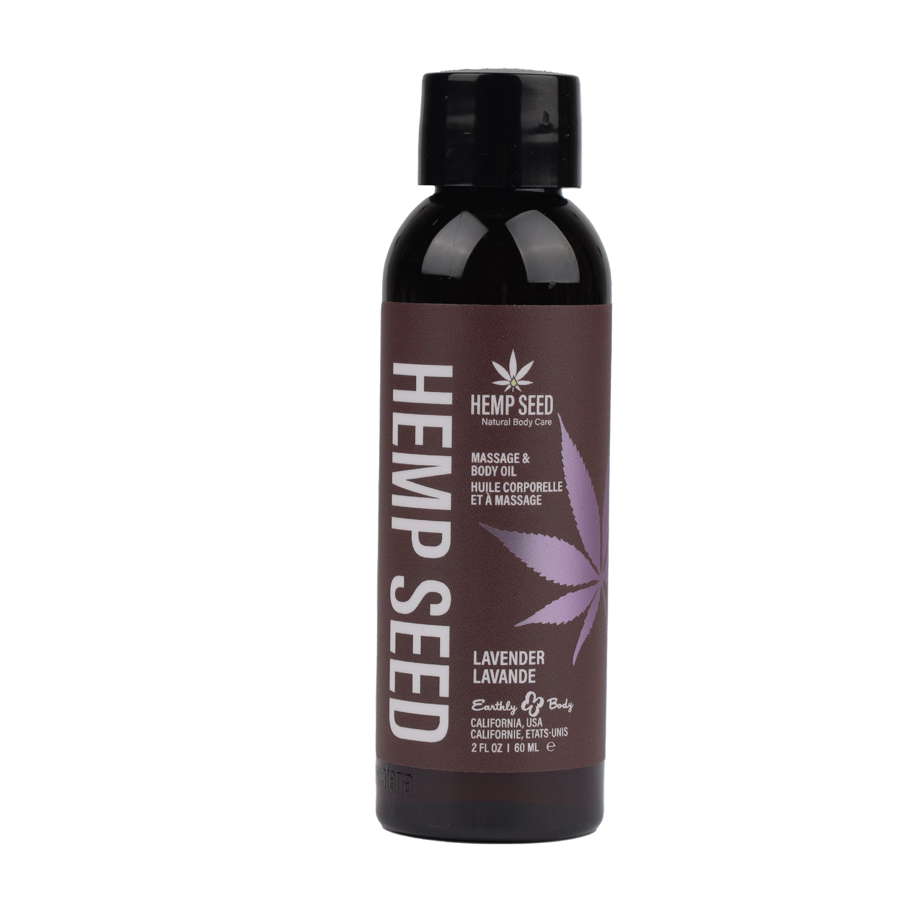 Earthly Body Hemp Seed Massage and Body Oil - Lavender - 2 Fl. Oz./ 60ml — intimate product at Stuffgoodies