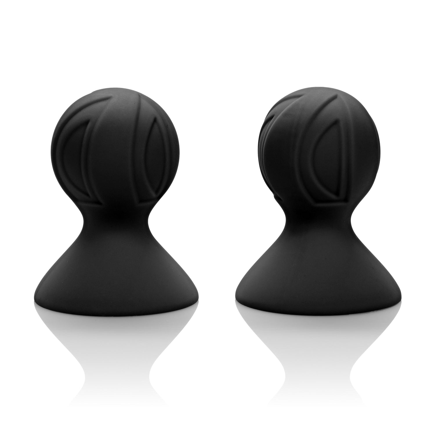 CalExotics Nipple Play Silicone Pro Nipple Suckers - Black — black bondage toy at Stuffgoodies