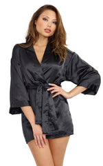"Robe, Chemise, Padded Hanger - Medium - Black DG-3717BLKM"