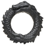 XR Brands — Black Caiman Silicone Cock Ring - Black (CC-AH297)
