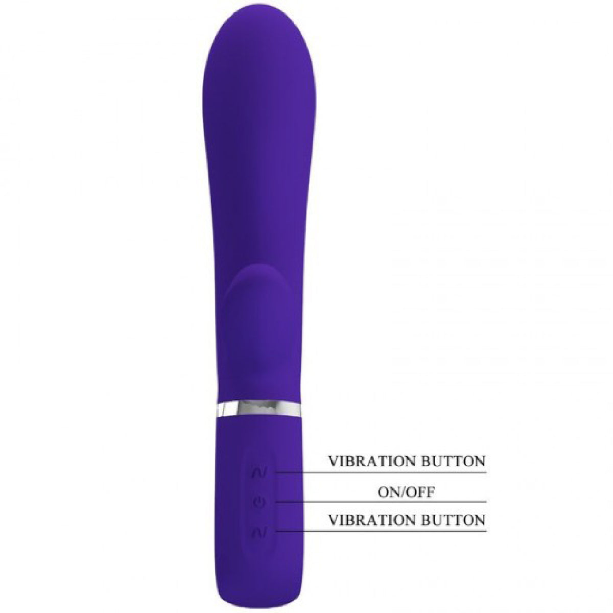 Thomas Super Soft Silicone Rabbit Vibrator -  Purple