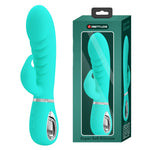 Prescott Super Soft Rabbit Silicone Vibrator - Teal Default Title