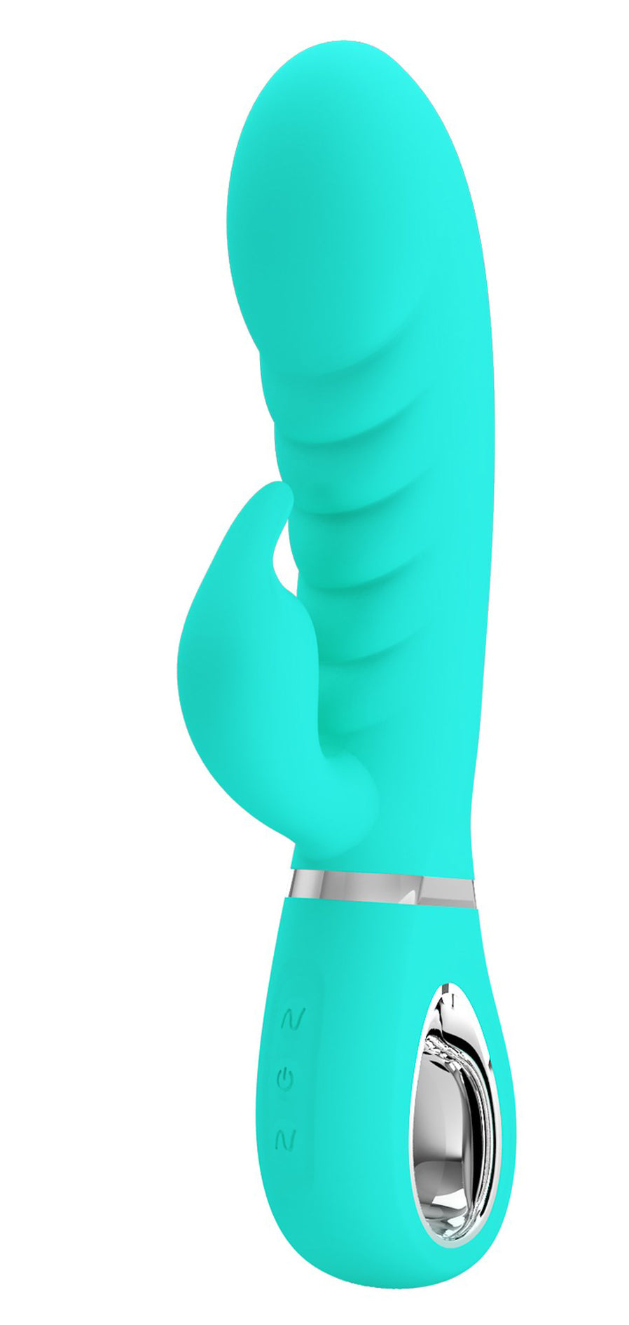 Prescott Super Soft Rabbit Silicone Vibrator - Teal