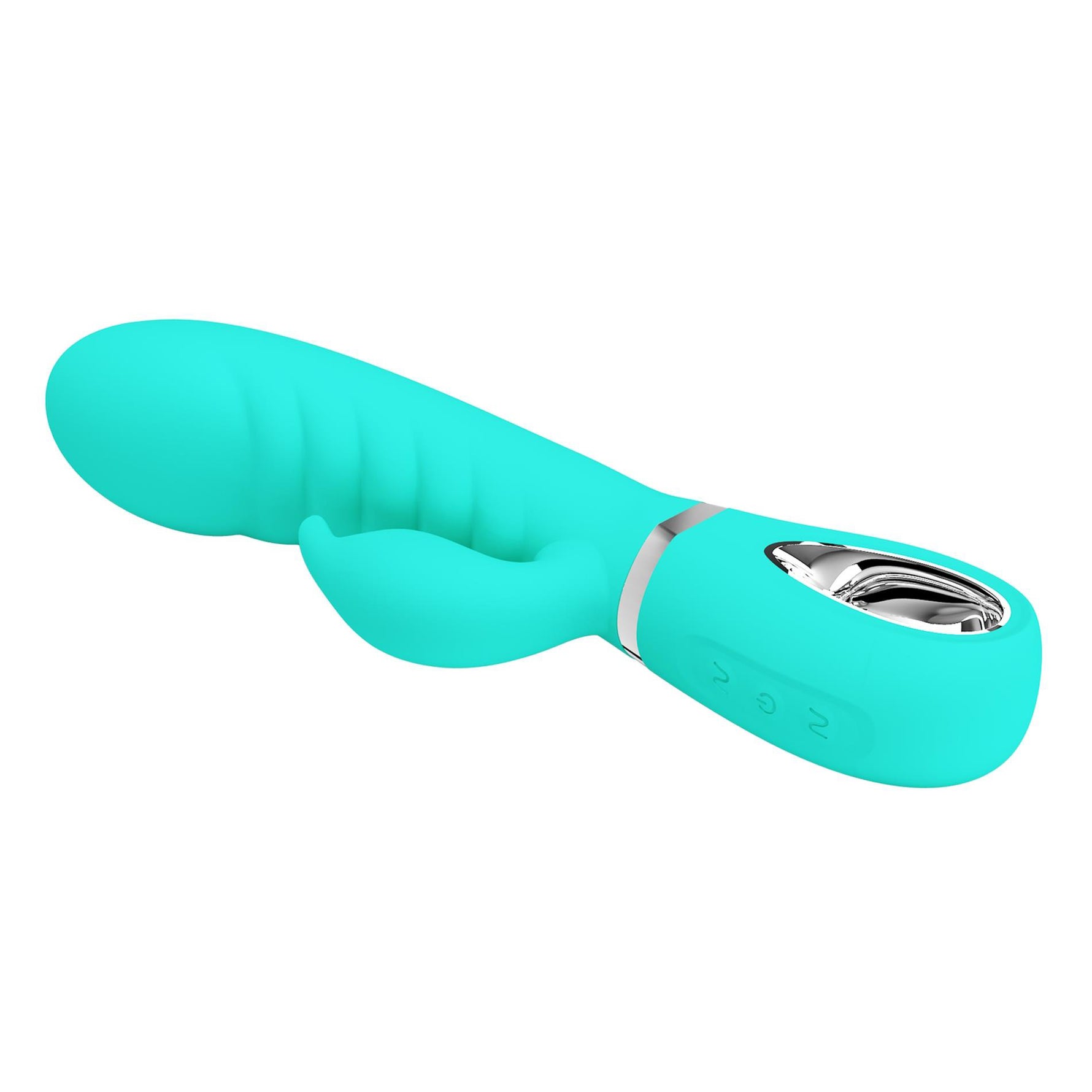 Prescott Super Soft Rabbit Silicone Vibrator - Teal