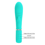 Prescott Super Soft Rabbit Silicone Vibrator - Teal