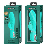 Prescott Super Soft Rabbit Silicone Vibrator - Teal