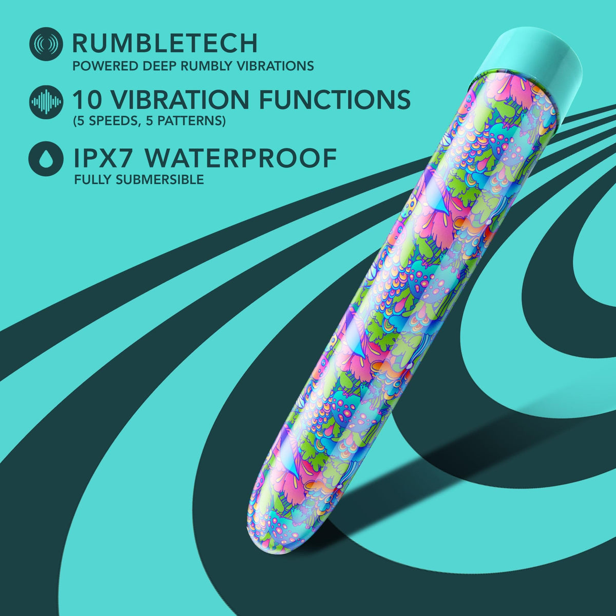 limited addiction utopia 7 inch rechargeable vibe aqua