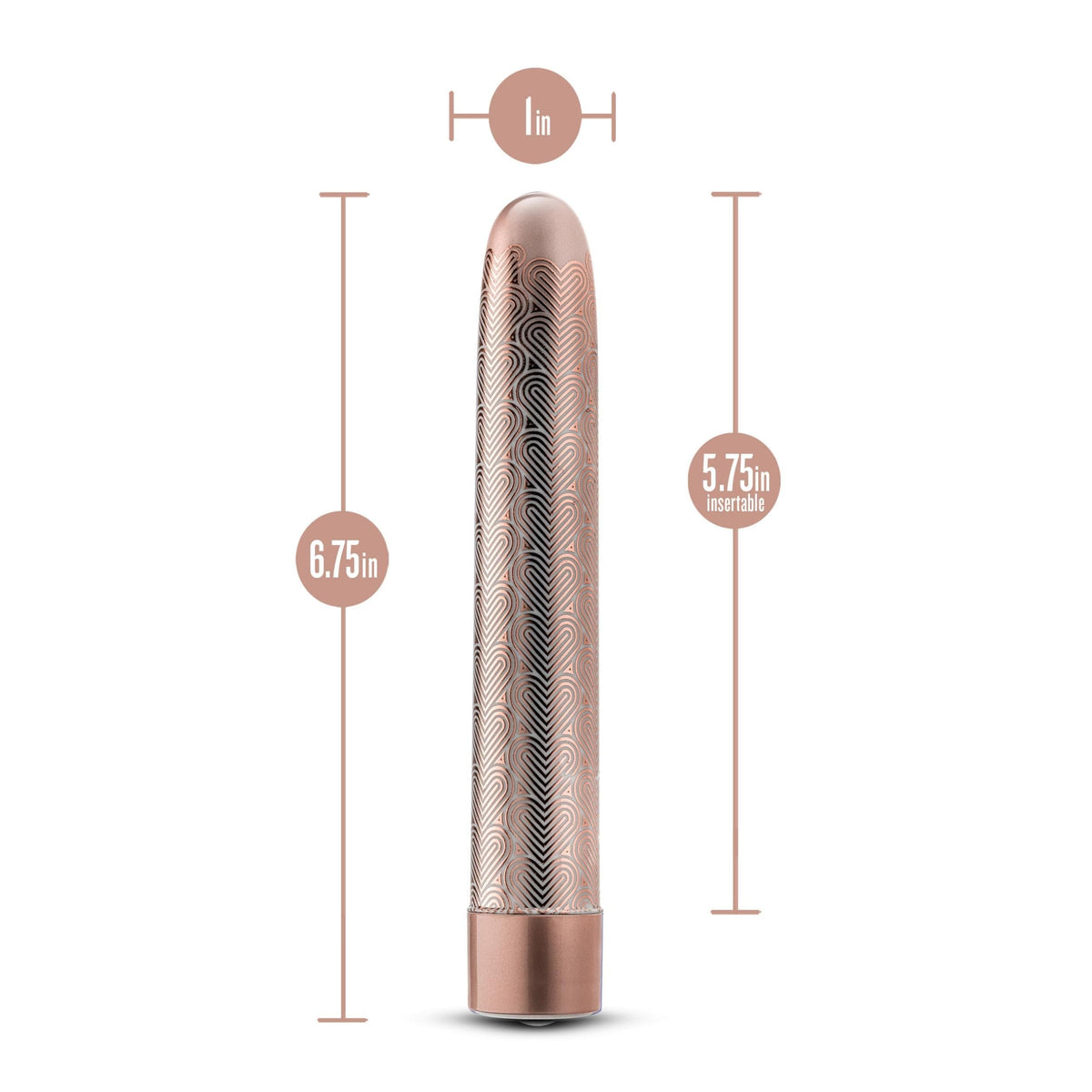the collection lattice 7 inch rechargeable vibe rose gold