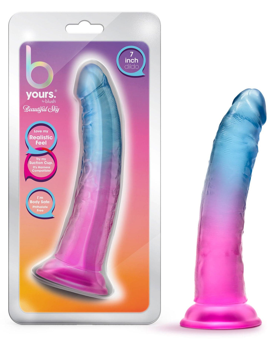 Blush B Yours - Beautiful Sky - 7 Inch Dildo - Sunset