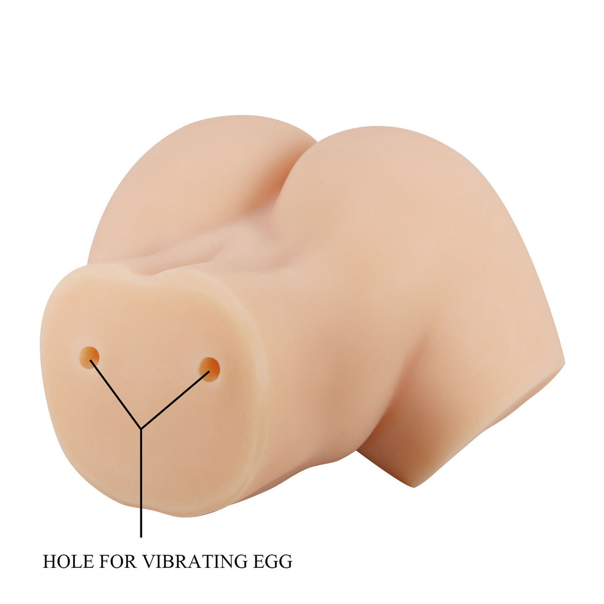 Hailey Realistic Vagina and Ass Vibrator - Light