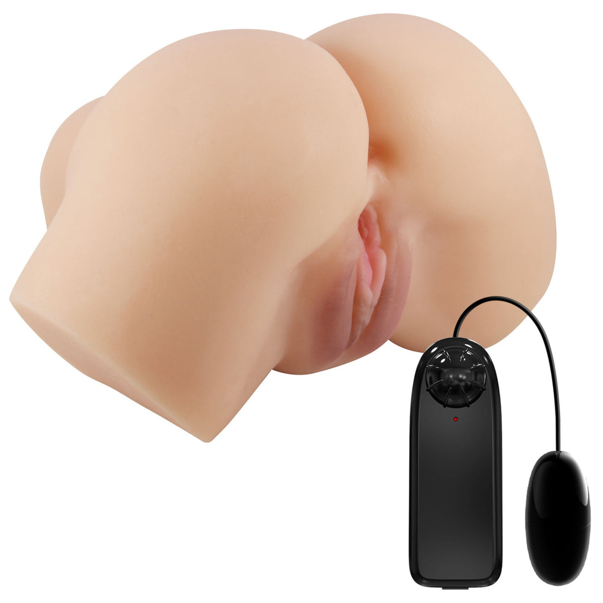 Hailey Realistic Vagina and Ass Vibrator - Light