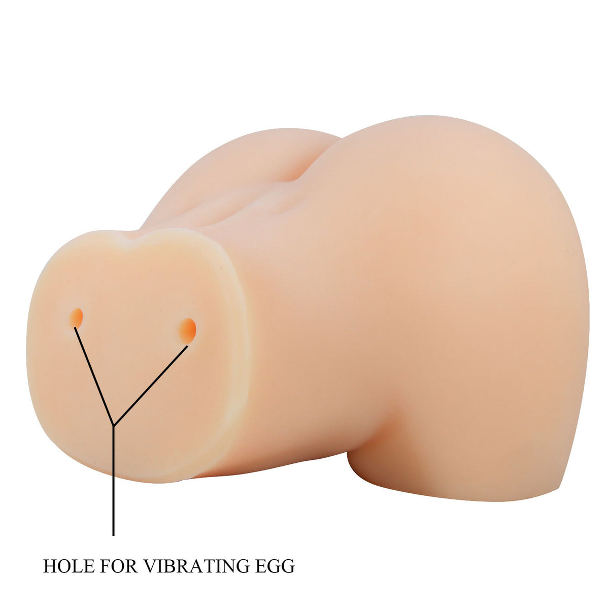 Mila Realistic Vagina and Ass Vibrator - Light