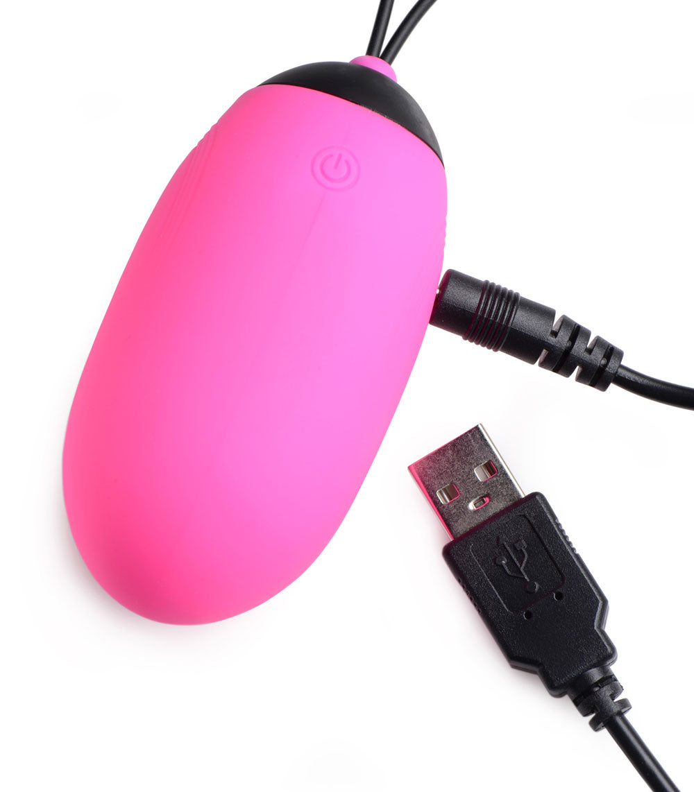 XR Brands Bang XL Silicone Vibrating Egg - Pink — Rechargeable Intimate Product
