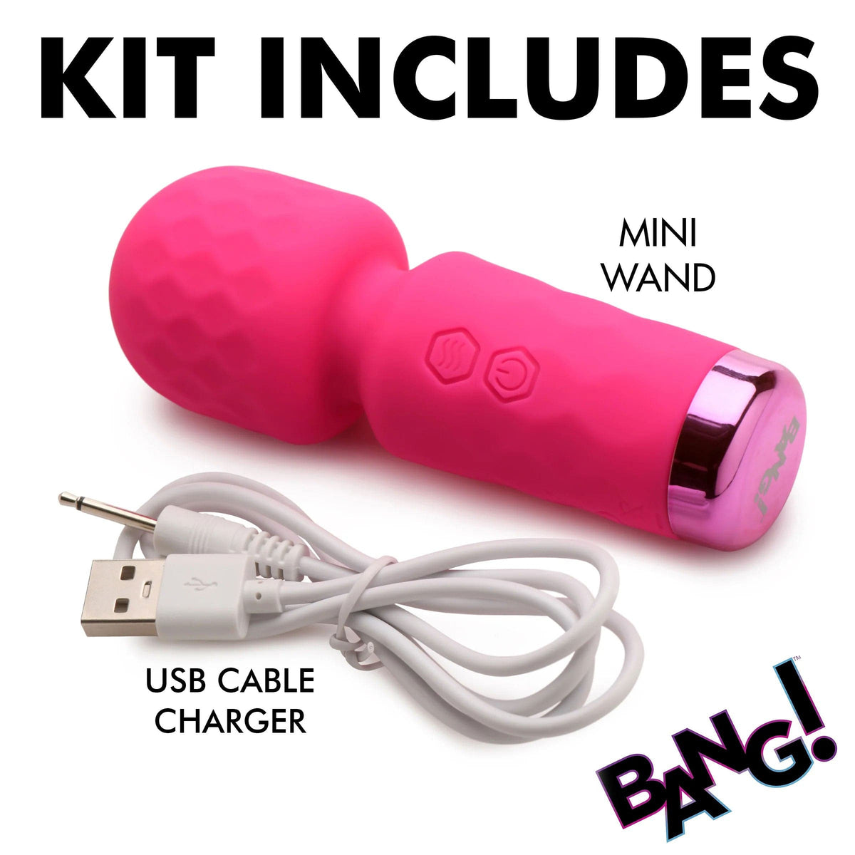 10x mini silicone wand pink