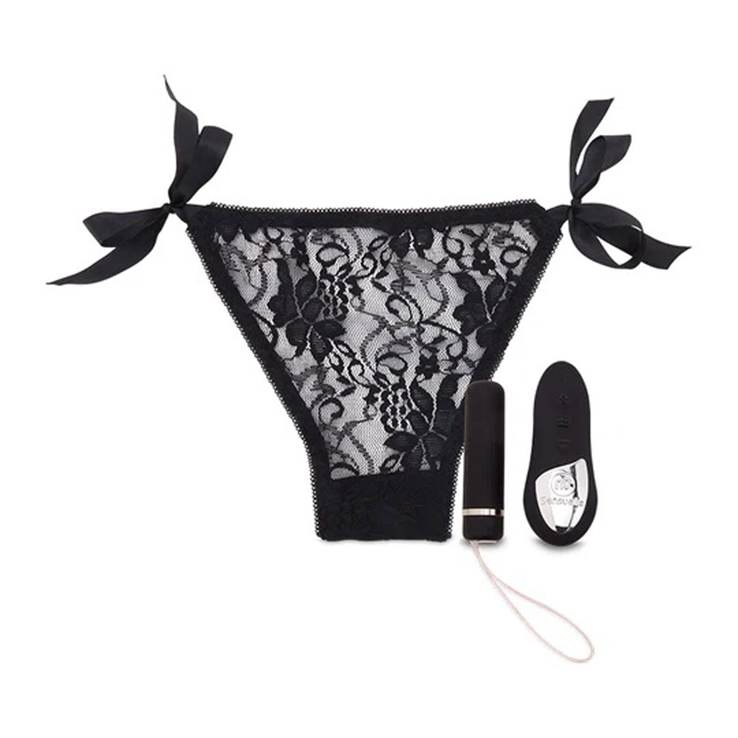 Nu Sensuelle Remote Control Pleasure Panty - Black — black massager at Stuffgoodies