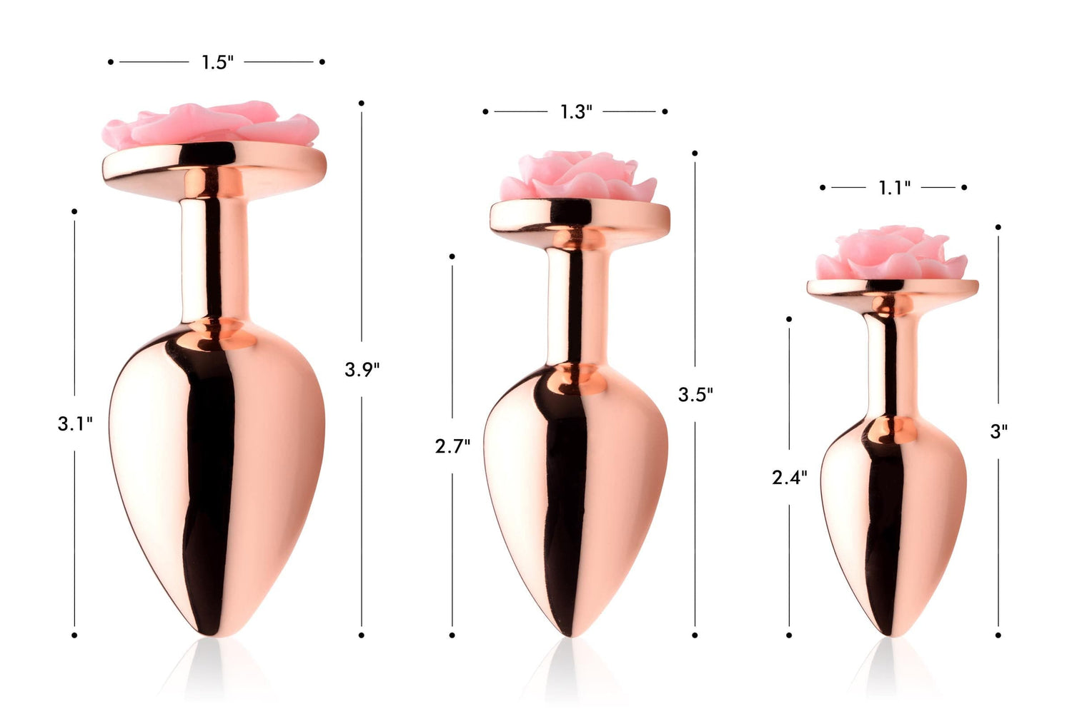Pink Rose Gold Anal Plug - Small