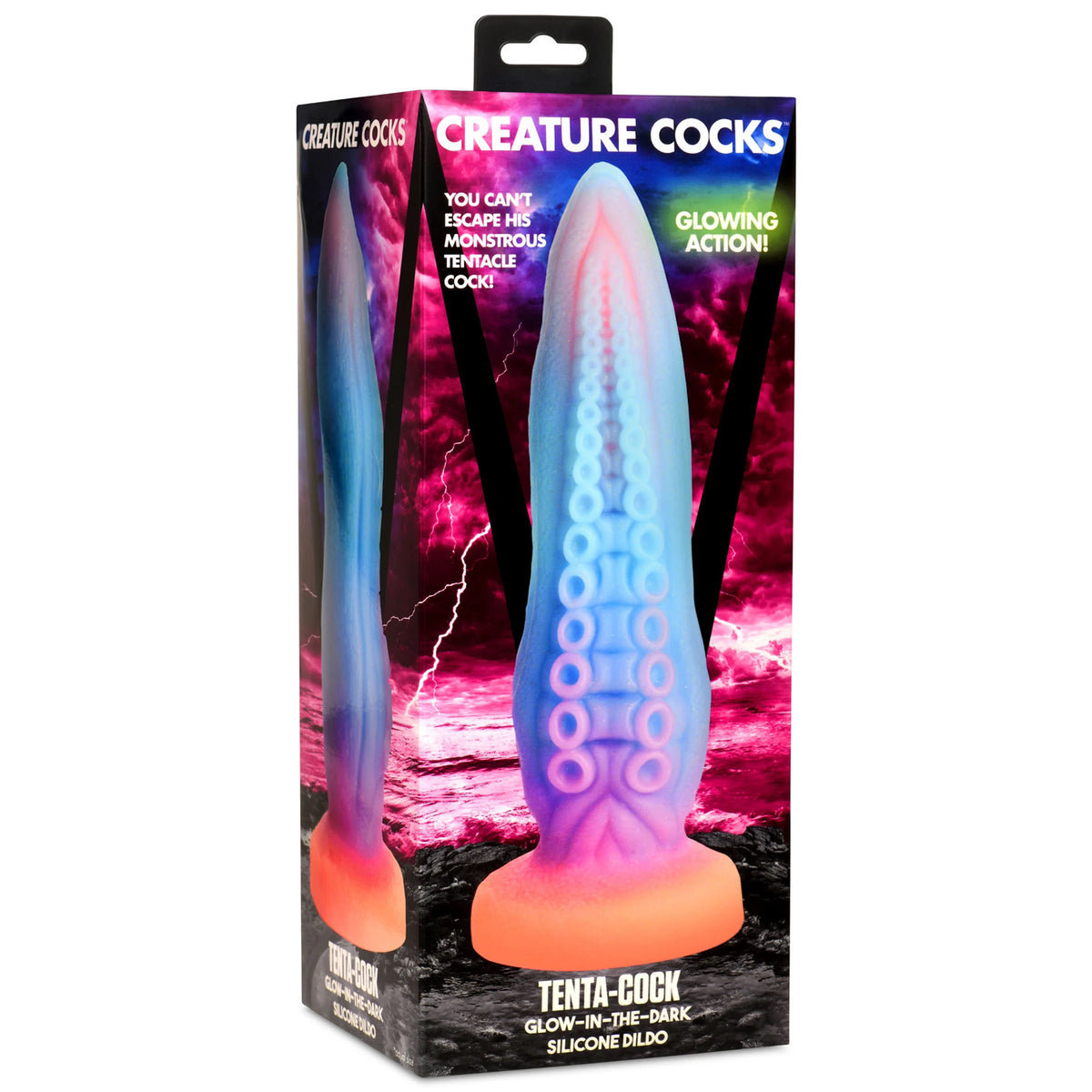 Consolador de silicona que brilla en la oscuridad Tenta-Cock