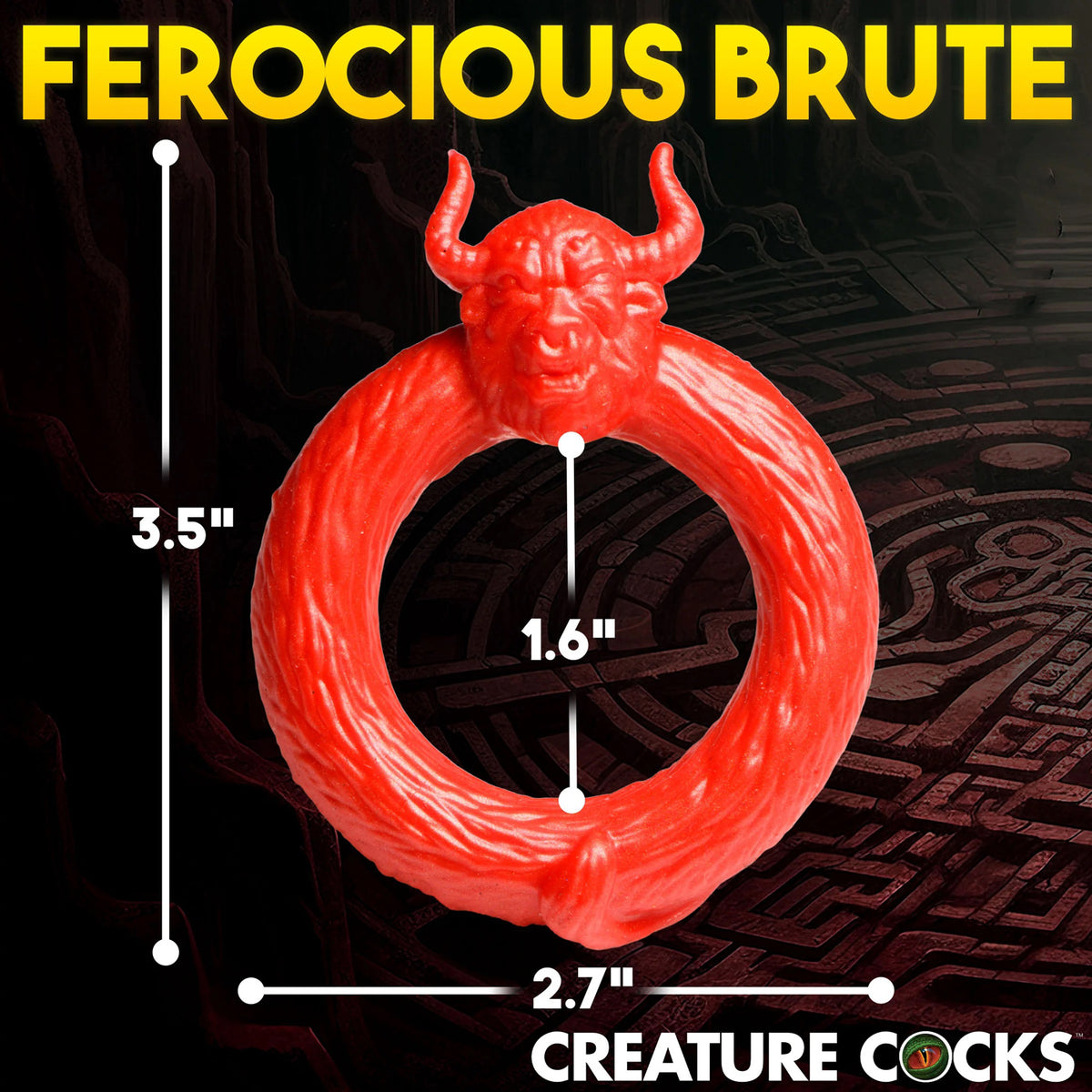 Beast Mode Silicone Cock Ring - Red