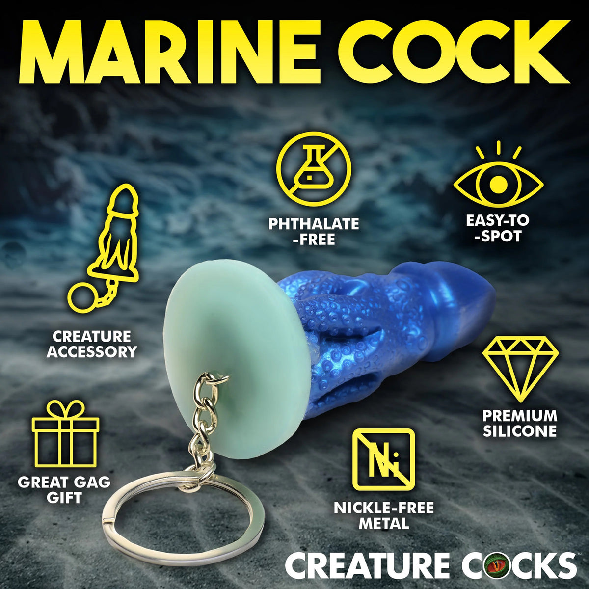 Cocktopus Keychain - Blue
