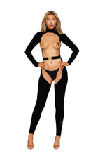 Bodystocking and Belt Dmnd - One Size - Black Default Title