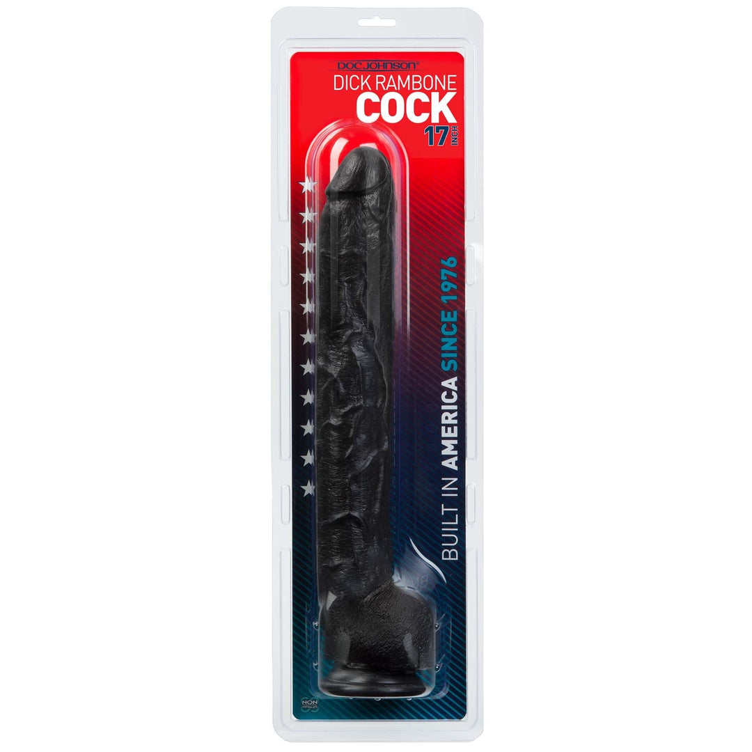 Doc Johnson Dick Rambone Cock - 17 Inch - Black — Dildo