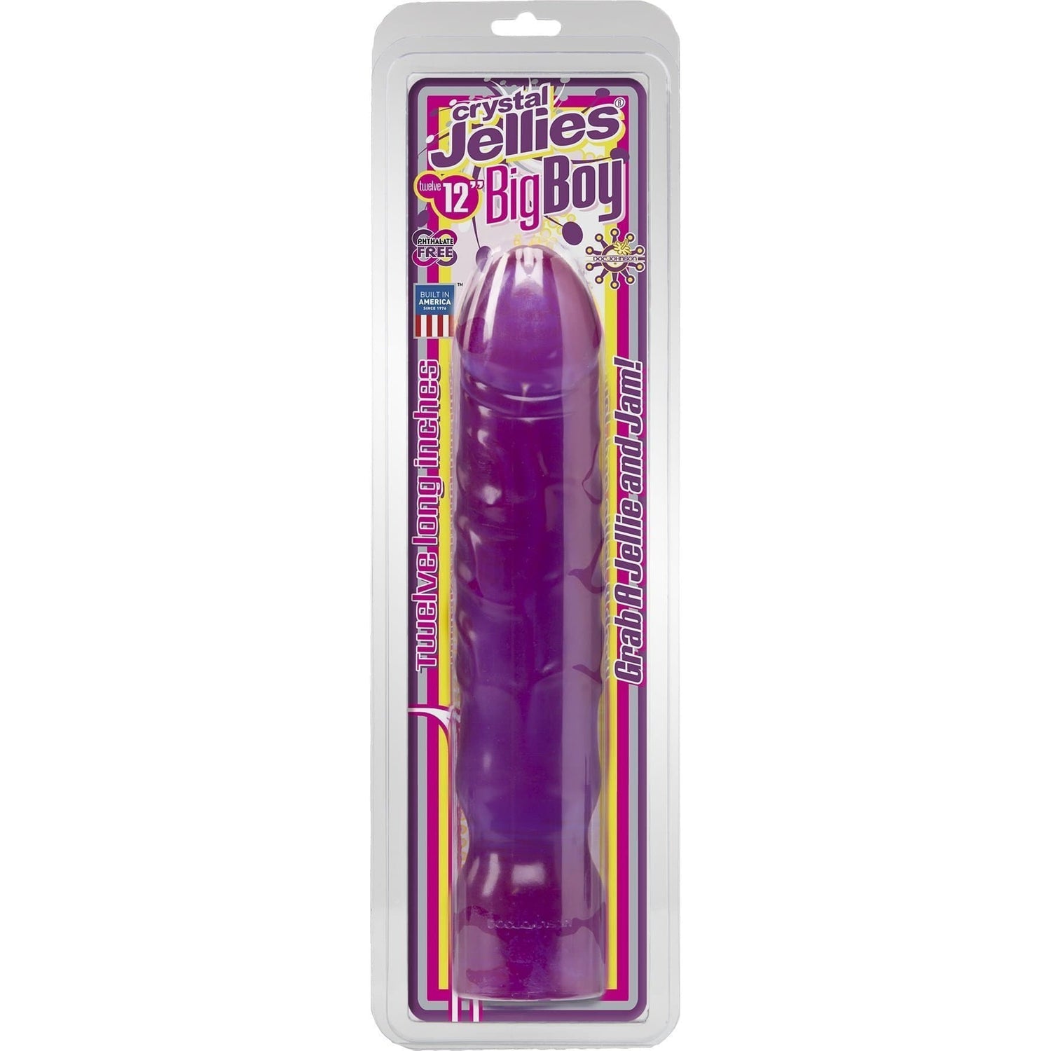 Crystal Jellies Big Boy 12 Inch - Purple