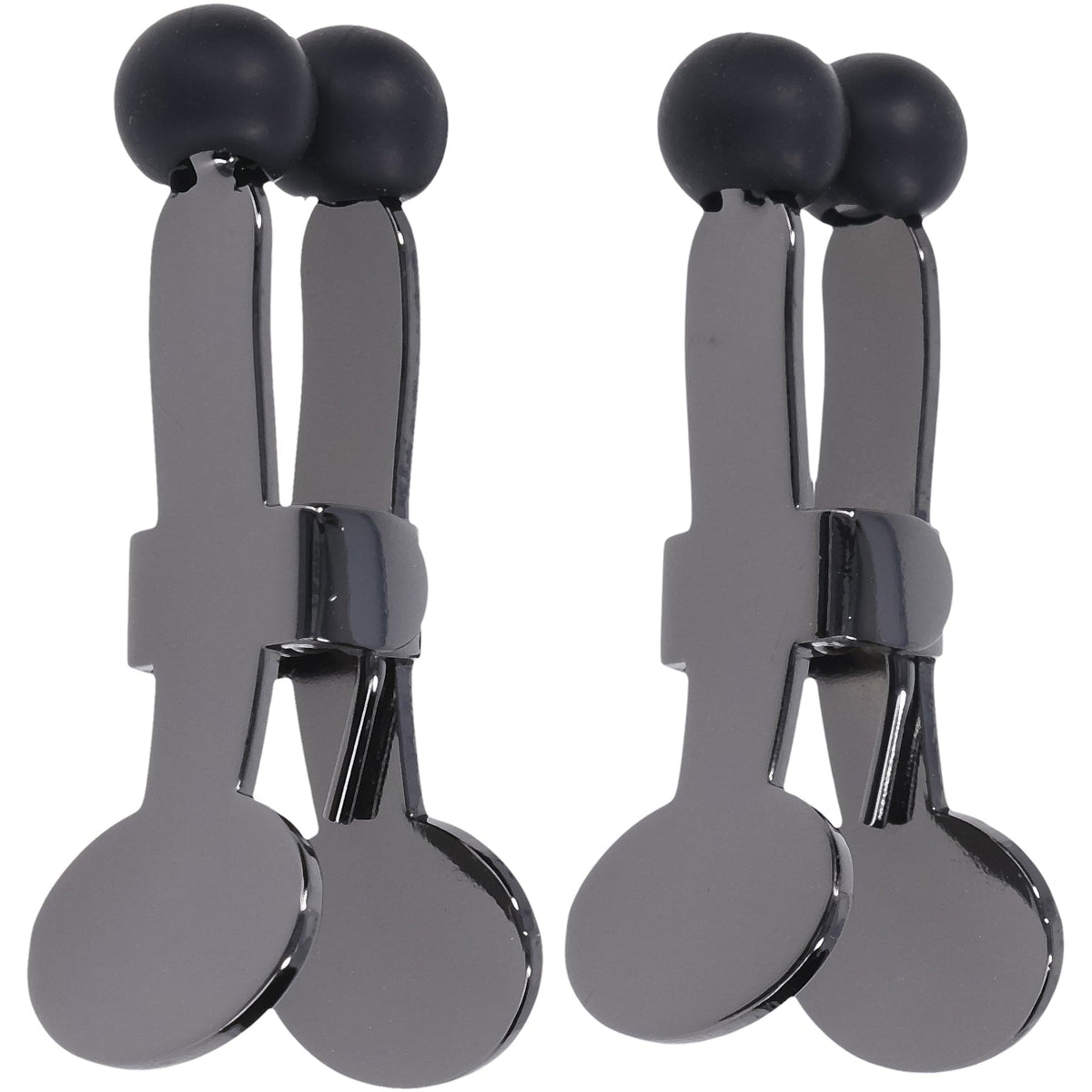 Merci - Nippers - Stainless Steel Nipple Clamps With Silicone Tip - Black