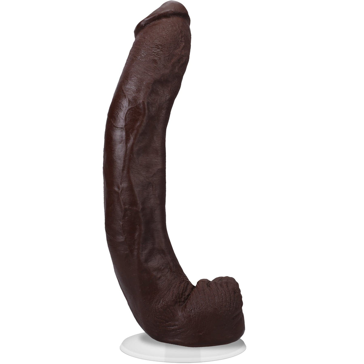 Signature Cocks - Dredd - Polla Ultraskyn de 13,5 pulgadas con ventosa extraíble Vac-U-Lock - Chocolate
