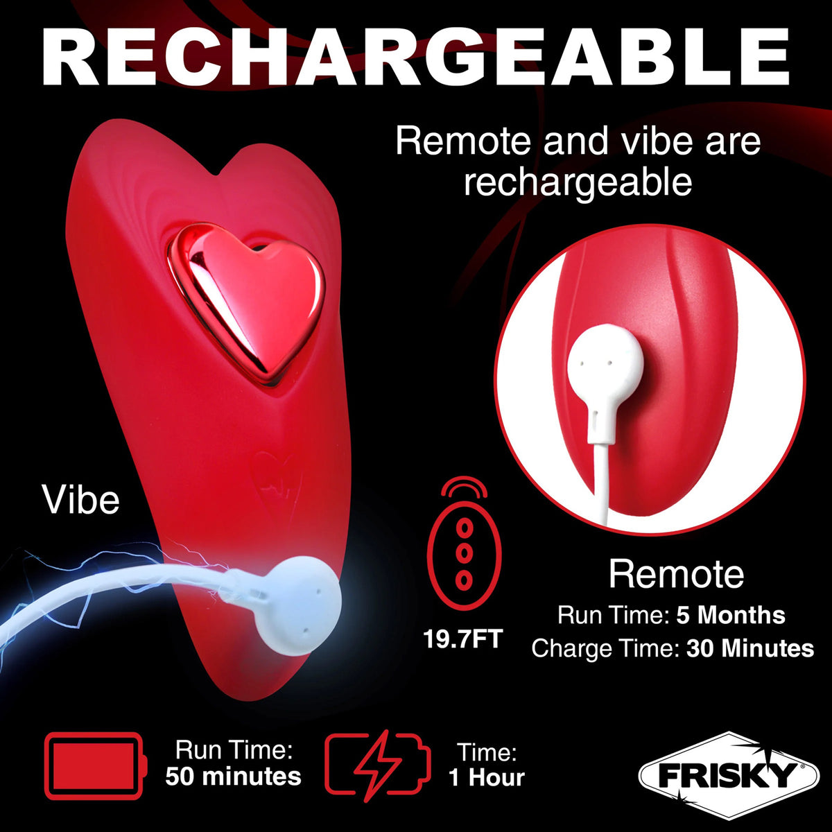 Vibrador para braguitas de silicona con control remoto Love Connection - Rojo