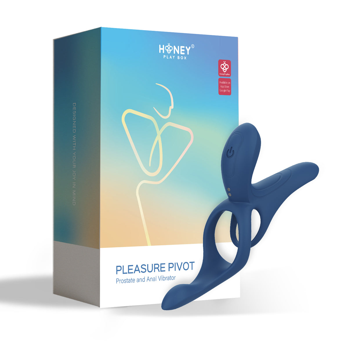 Pleasure Pivot - Controlado por App - Vibrador para parejas - Azul marino