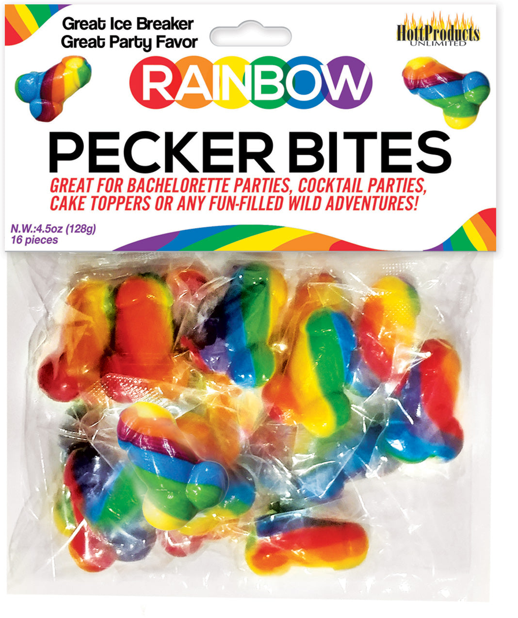Hott Products Rainbow Pecker Bites — Intimate Product