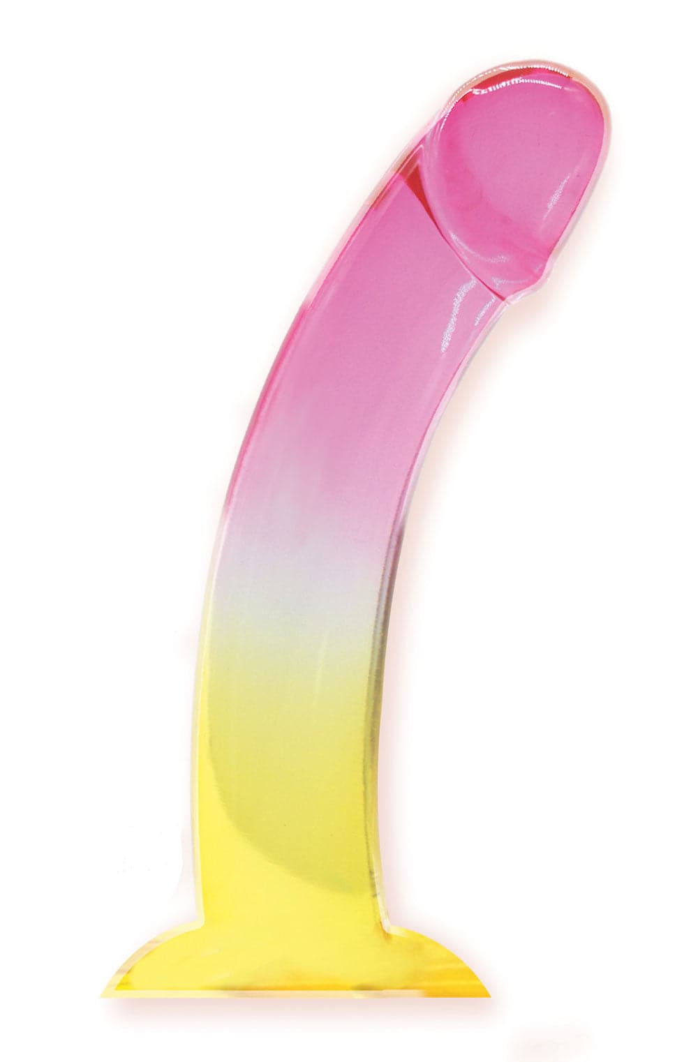 Shades, 8.25&quot; Smoothie Jelly Tpr Gradient Dong - Pink and Yellow