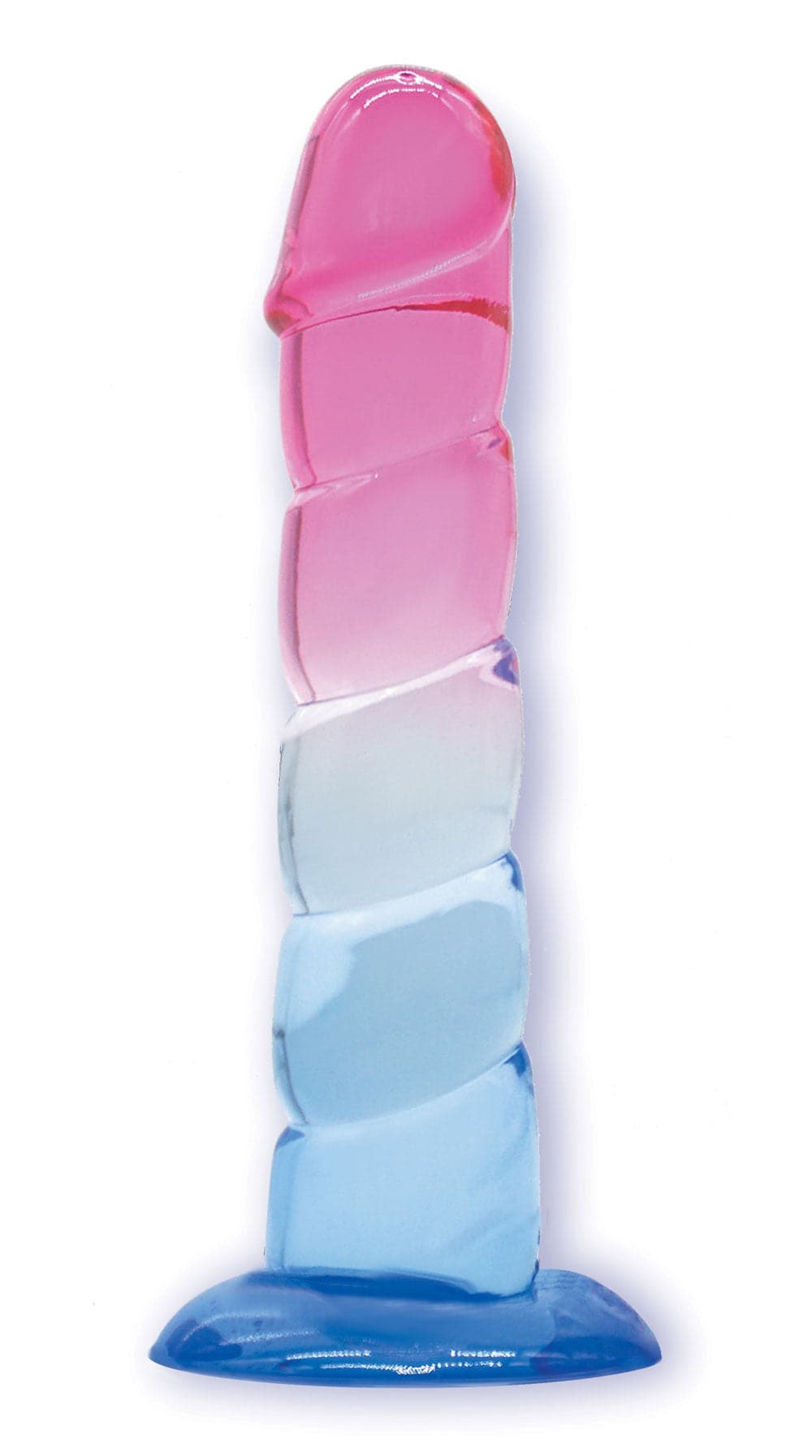 Shades, Dong degradado Swirl Jelly Tpr de 7,5&quot; - rosa y azul