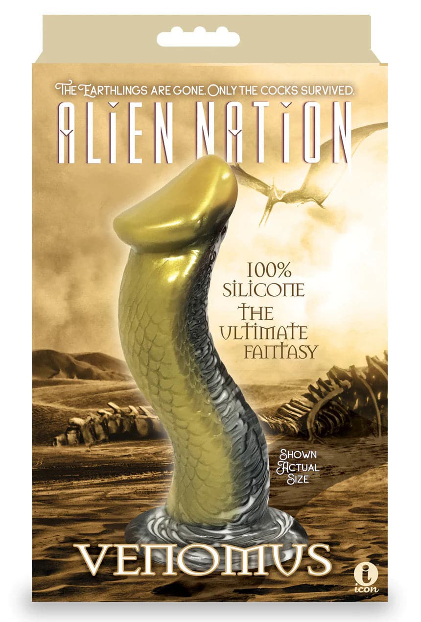 alien nation venomus silicone creature dildo gold
