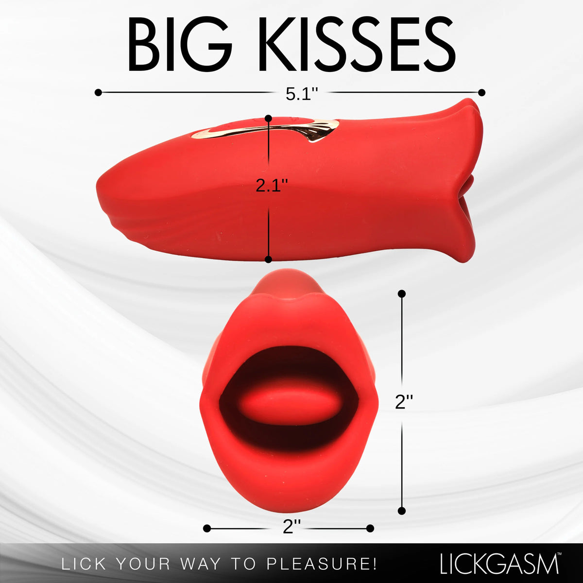 Lickgasm Kiss and Tell Mini Estimulador de Clítoris Vibrador y Besador - Rojo