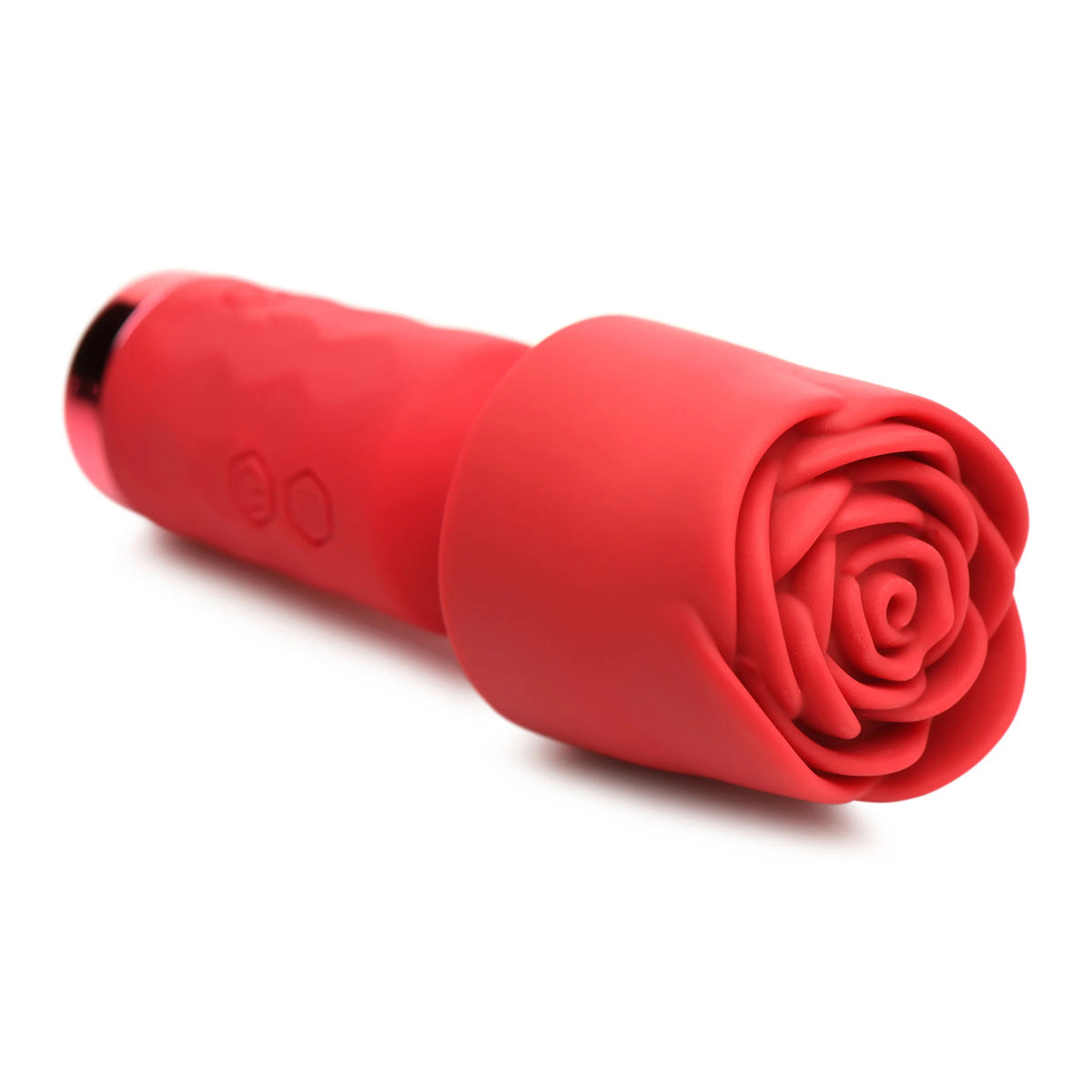 Pleasure Rose-Petite Mini varita de silicona para rosas - Rojo