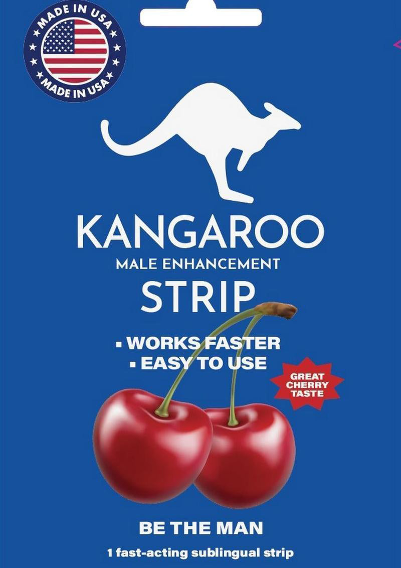 Kangaroo Cherry Strip for Men 30 Count Display