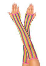 Leg Avenue Rainbow Net Fingerless Arm Warmer Gloves - One  Size - Multicolor — multi lingerie at Stuffgoodies