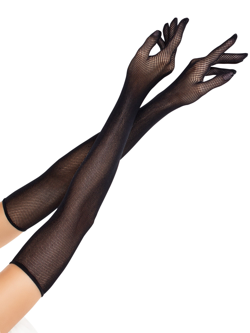 Opera Length Fishnet Gloves O/s - Black Default Title
