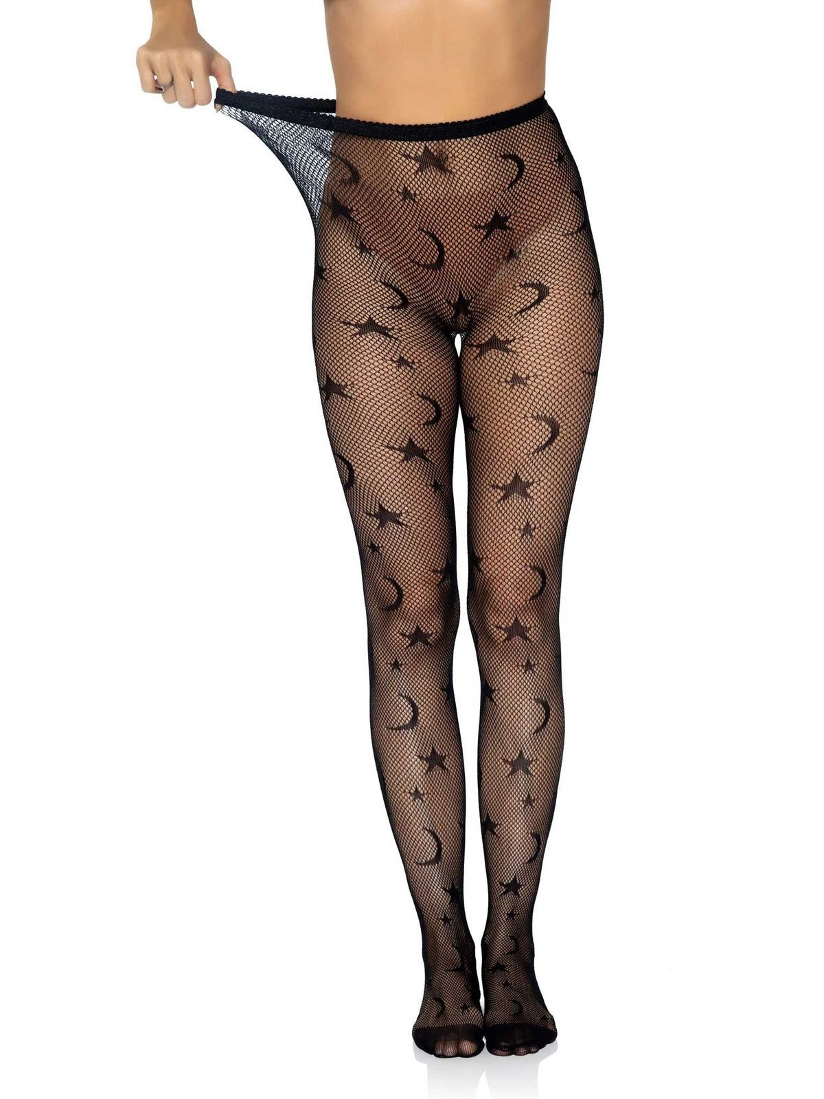celestial net tights one size black