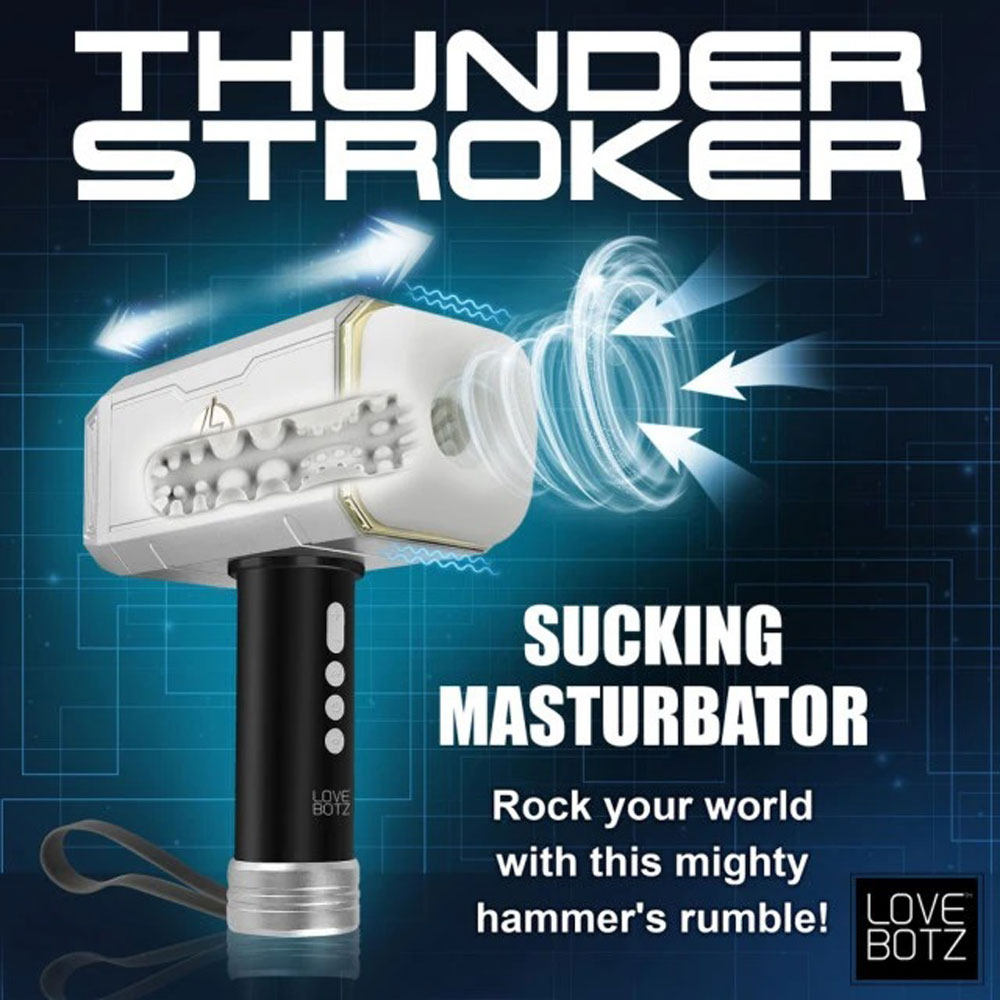 Thunder Stroker Sucking Masturbator - Silver