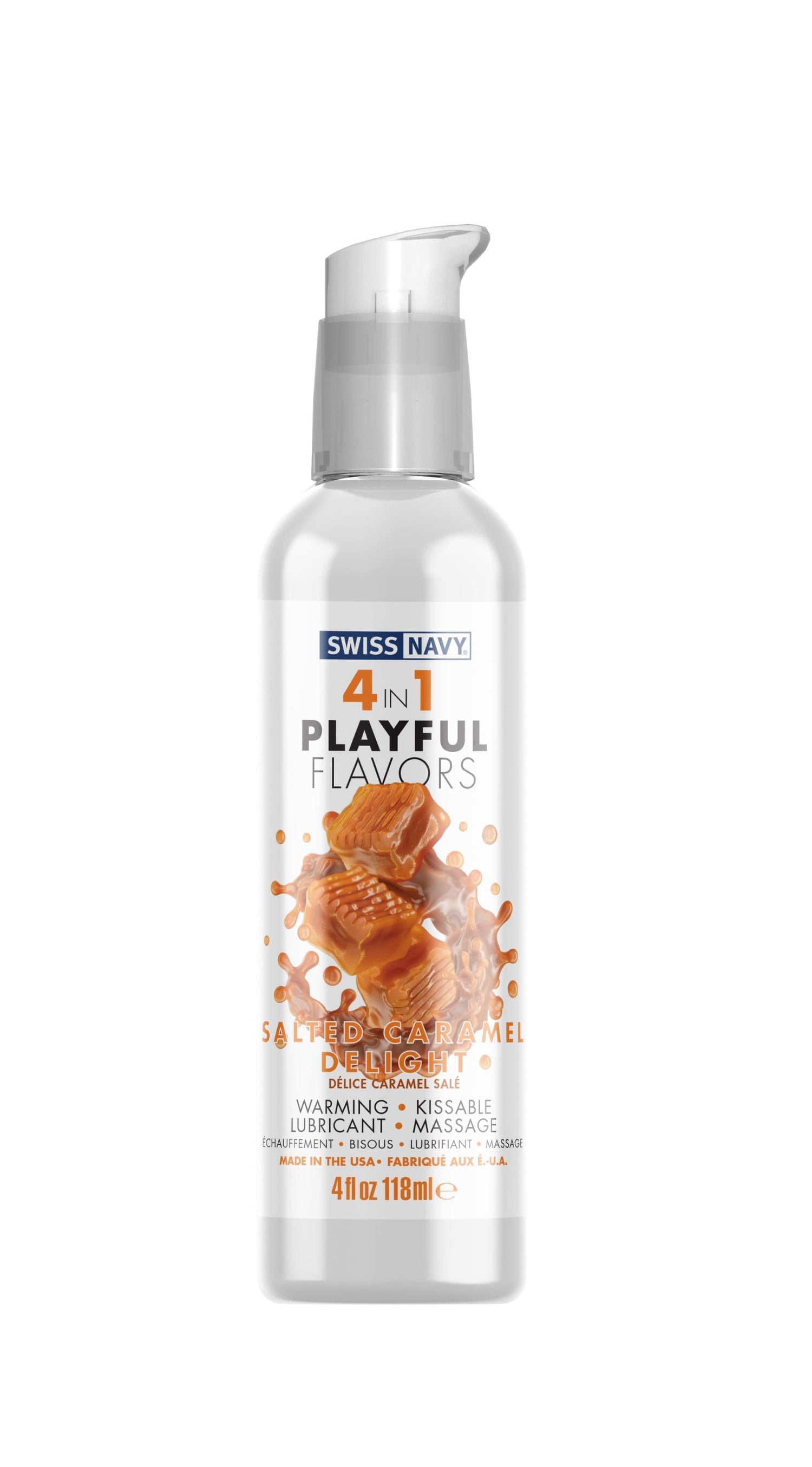 Swiss Navy 4-in-1 Playful Flavors - Salted Caramel Delight - 4 Fl. Oz.