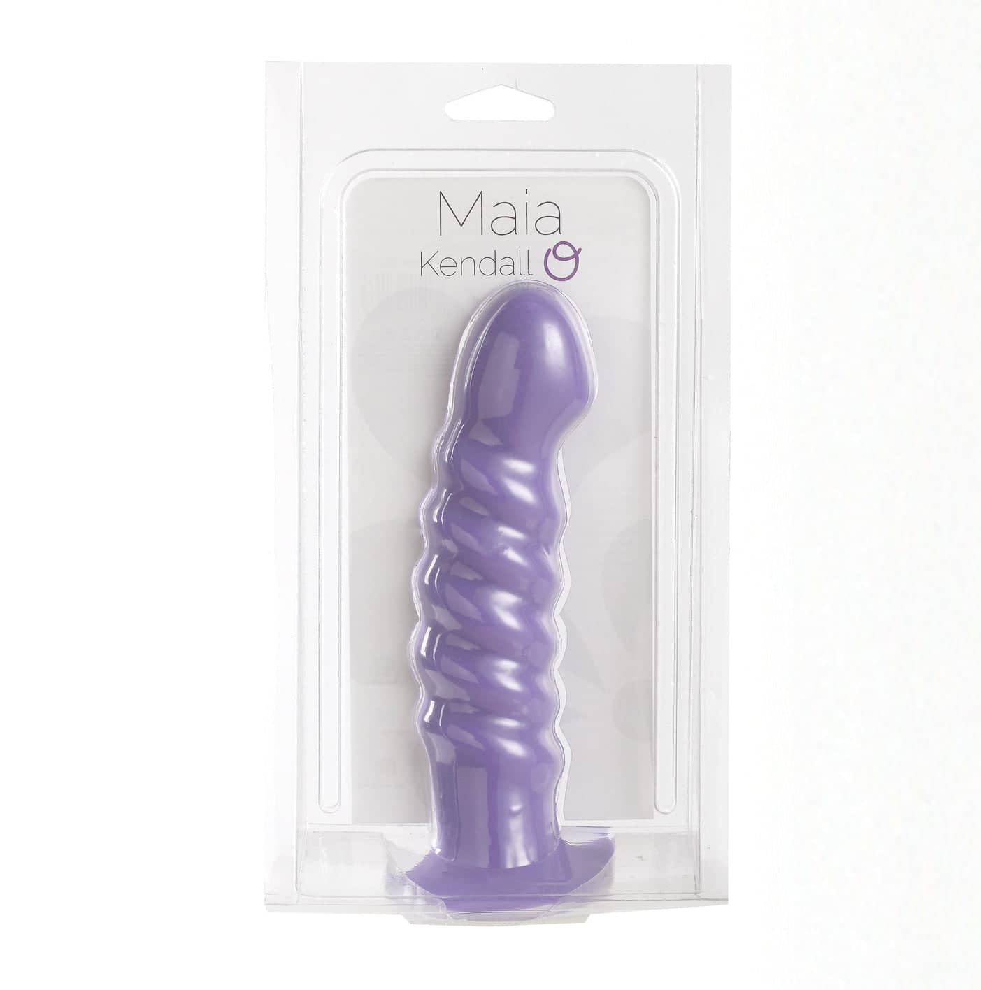 Maia Toys Kendall Silicone Dong Swirled Satin Finish - Neon Purple — Waterproof Dildo