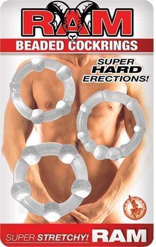 Ram Beaded Cockrings - Clear
